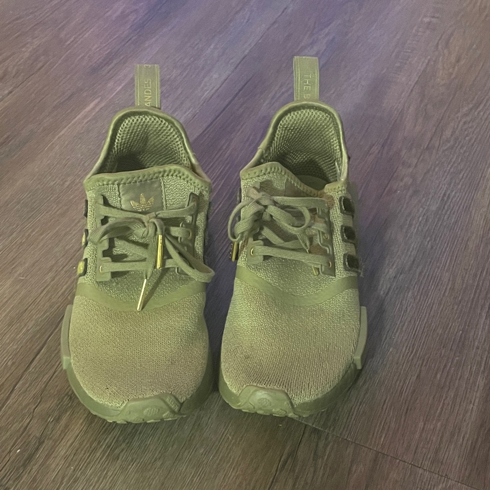 Adidas rare Olive velvet NMD sneakers